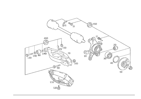 Rear Axle Mount for 2002 Mercedes-Benz C32 AMG #0