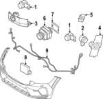 32410079 - Body: Distance Sensor for Volvo: C40 Recharge, EC40, S90, V60, V60 Cross Country, V90 Cross Country, XC40, XC40 Recharge, XC60 Image
