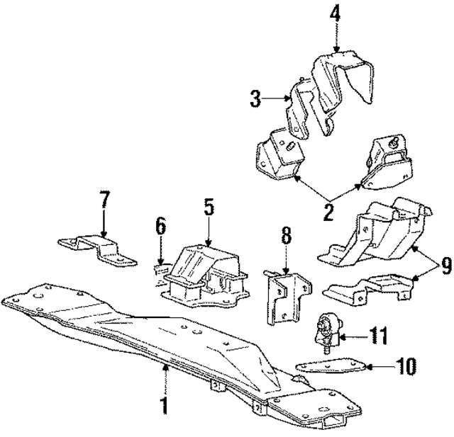 MB581627 - Engine: Rear Mount for Mopar Image