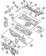 55055986AG - Body Sheet Metal Except Doors: Cowl Panel for Mopar Image