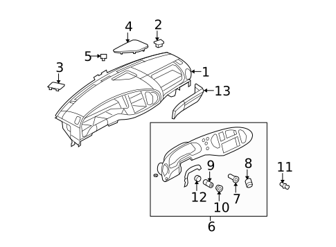 Instrument Panel Components for 2008 Ford E-150 #0