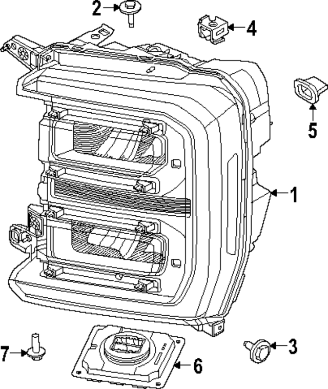 RC3Z13008K - Electrical: Headlamp Assembly for Ford: F-250 Super Duty, F-350 Super Duty, F-450 Super Duty, F-550 Super Duty Image