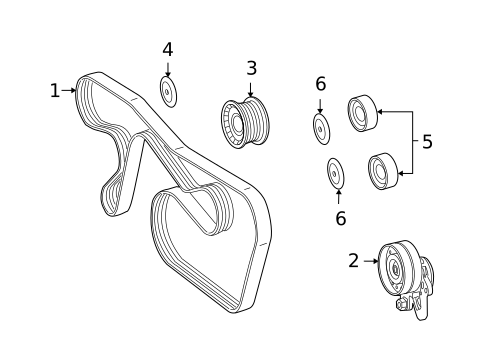 Belts & Pulleys for 2013 Mercedes-Benz S600 #0