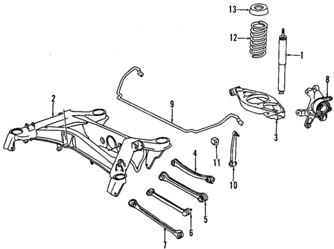 Rear Suspension for 1988 Mercedes-Benz 300CE #1