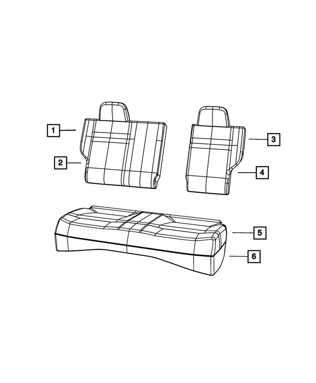 1LY451DVAA - Interior Trim: Rear Seat Back Cover for Mopar Image