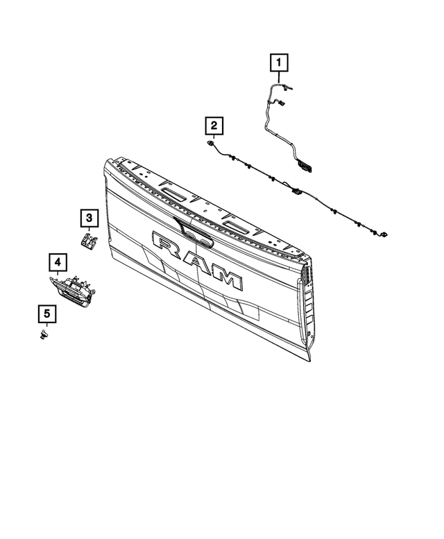 68531010AB - Electrical: Tailgate Wiring for Mopar Image image