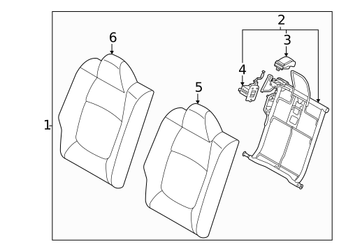 Rear Seat Components for 2023 Kia Seltos #1