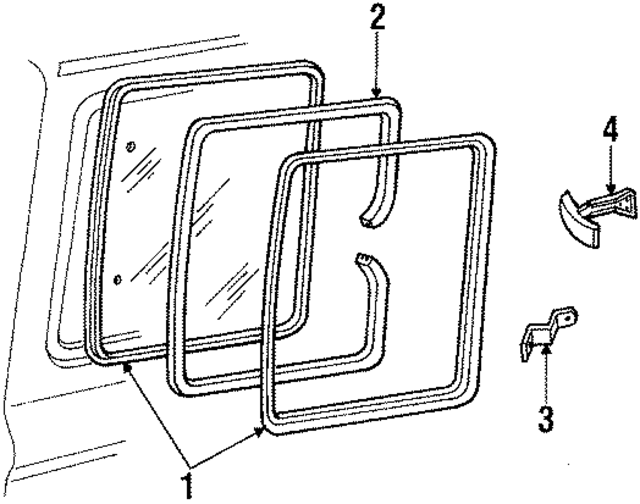 E6TZ1329700A - Body: Glass Panel for Ford: Ranger Image