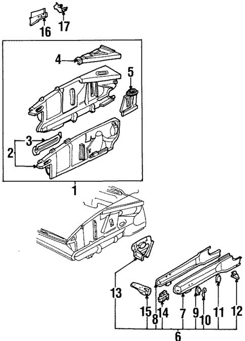 Structural Components & Rails for 1994 Porsche 928 #0