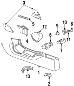 1S8Z63045A36AAA - Body: Console Panel for Mercury: Cougar Image