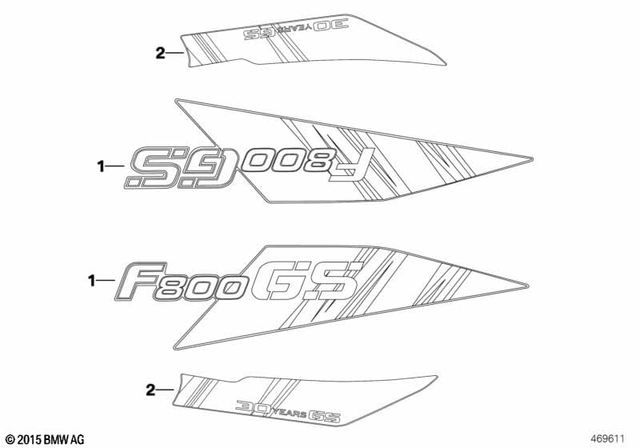 51147722087 - : Left Decor, Multicolor Paint Finish for BMW-Motorrad Image
