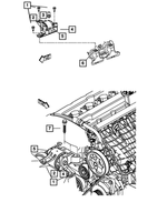 6104412AA - 2.0L Gas; Engine: Hex Head Bolt And Coned Washer, Mounting for Mopar Image