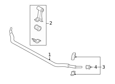 Stabilizer Bar & Components for 2003 Mercedes-Benz ML500 #0