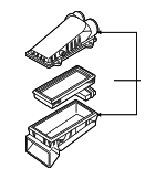 F1UZ9600G - Engine: Air Cleaner Assembly for Ford: E-150 Econoline, E-150 Econoline Club Wagon, E-250 Econoline, E-250 Econoline Club Wagon, E-350 Econoline, E-350 Econoline Club Wagon Image
