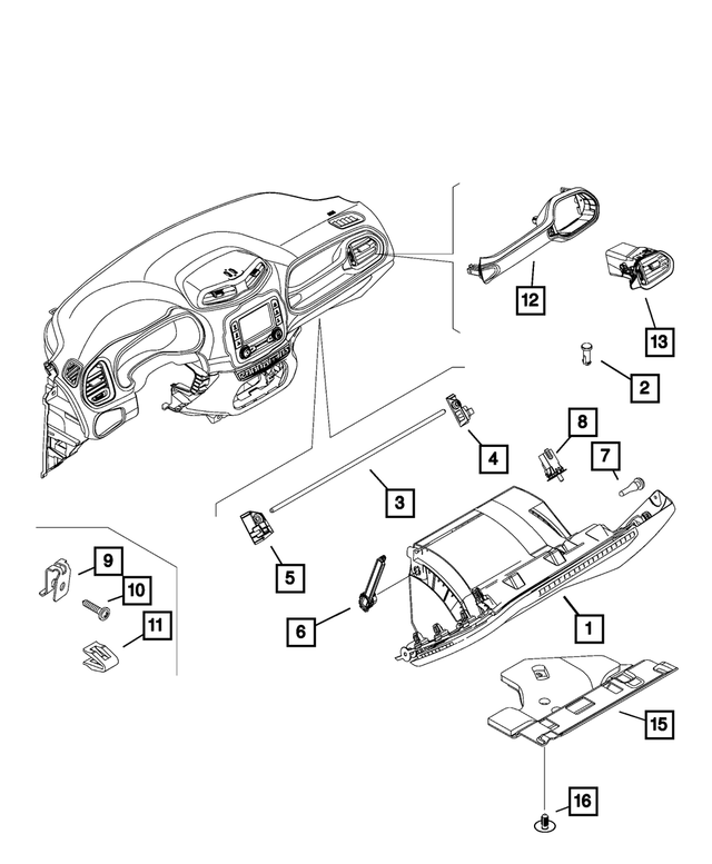 68121914AA - : Fastener for Mopar Image
