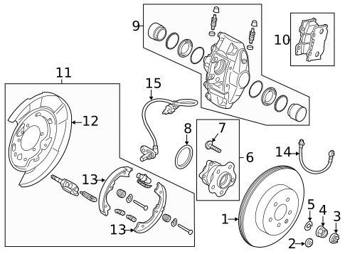 Parking Brake for 2011 INFINITI M56 #0