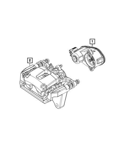 Parking Brake Level, Cables, and Rear Disc Park Brake Assembly for 2024 Ram 1500 #0