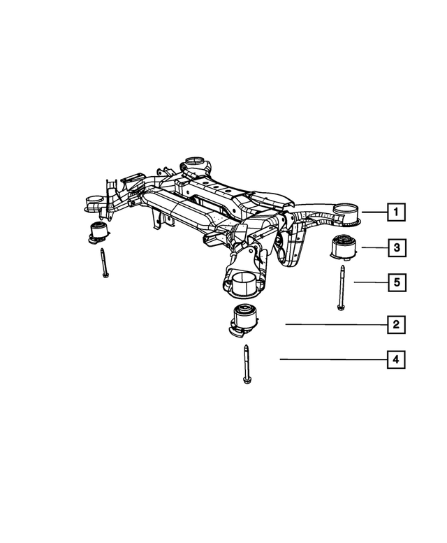 4766704AB - Rear Suspension: Rear Suspension Crossmember for Mopar Image