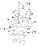 1VR31LT5AD - : Rear Seat Center Armrest for Jeep: Cherokee Image