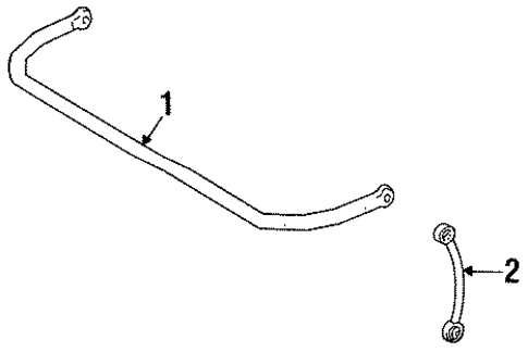Stabilizer Bar & Components for 1988 Jeep Wrangler #0
