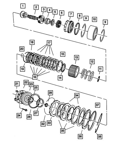 Overdrive Gear Train for 2003 Jeep Grand Cherokee #0
