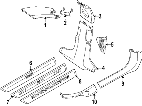 Interior Trim - Pillars for 2024 BMW i5 #0