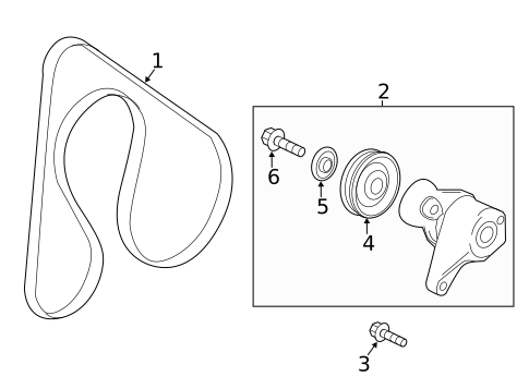 Belts & Pulleys for 2012 Honda Civic #1