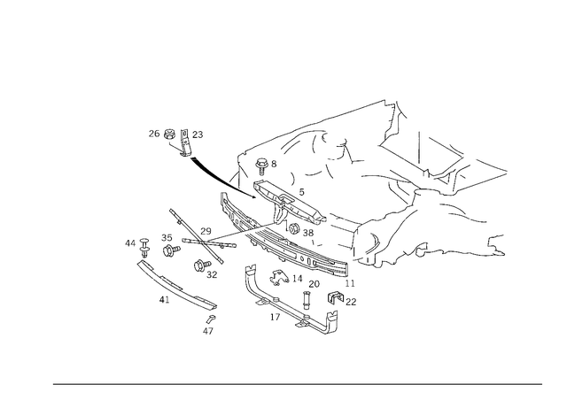 1296201514 - : Holder for Mercedes-Benz: 300SL, 500SL, 600SL Image