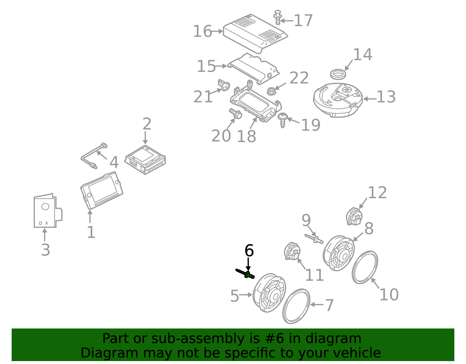 Oem 26f Wht WHT-005-353 - Speaker Rivet - 2011-2026 Volkswagen | VW OEM Parts Outlet