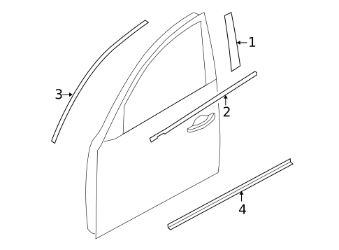 Exterior Trim - Front Door for 2009 INFINITI FX50 #0