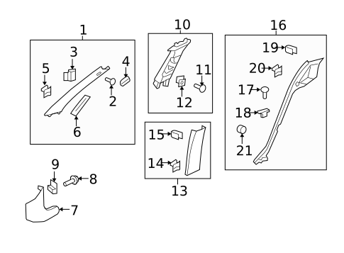 Interior Trim - Pillars for 2012 Chevrolet Caprice #0