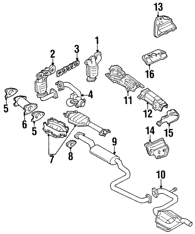 5S7Z5E241A - Exhaust: Front Pipe Gasket for Ford Image