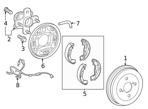 Rear Brakes for 2014 Scion iQ #0
