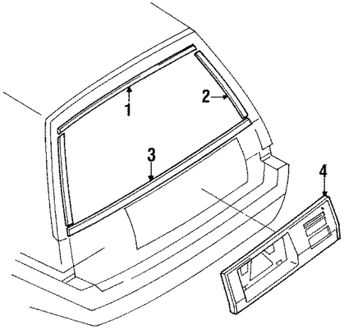 Gate Trim for 1991 Toyota Corolla #0