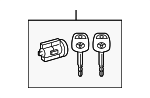 6905704030 - Steering: Cylinder &amp; Keys for Toyota: Camry, Sequoia, Tacoma, Tundra Image
