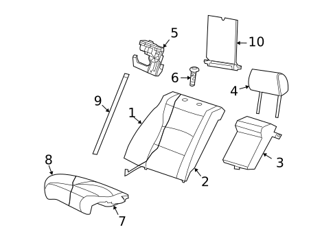 Rear Seat Components for 2007 Jaguar Super V8 #0