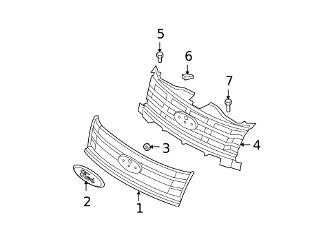 Grille & Components for 2007 Ford Edge #0