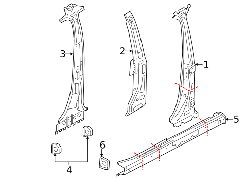 Center Pillar & Rocker for 2012 Volkswagen Touareg #0