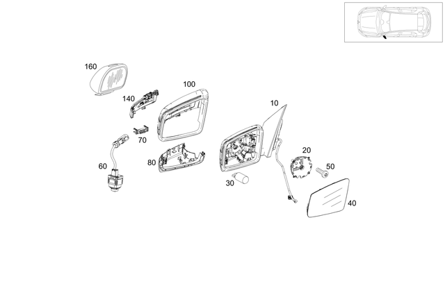 1568100376 - Front Doors: Mirror Frame for Mercedes-Benz: GLA250 Image image