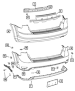 68088783AB - Frame, Bumper and Fascia: Rear Energy Absorber for Dodge: Journey Image