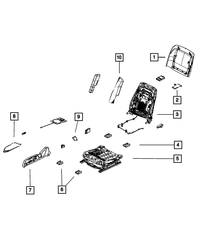 1UY02HL9AA - Interior Trim: Front Seat Back Panel for Mopar Image image