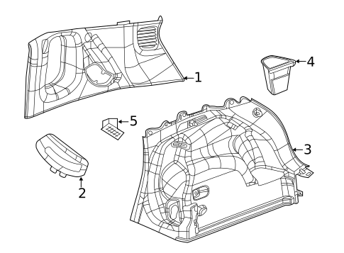 Interior Trim - Quarter Panels for 2019 Jeep Compass #0