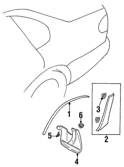 Exterior Trim - Quarter Panel for 1996 Subaru Legacy #1