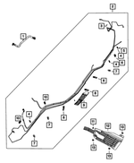 68309787AA - Fuel and Accelerator Pedal: 3 Way Clip for Dodge: Durango | Jeep: Grand Cherokee, Grand Cherokee WK Image