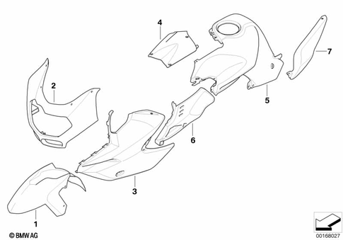 Motorcycle Trim Section, Windshield for 2007 BMW-Motorrad K 1200 R Sport #3