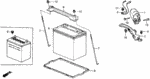 31512SH3010 - Electrical/Exhaust/Heater/Fuel: PLATE, BATTERY SETTING for Honda Image