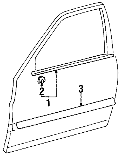 Exterior Trim - Front Door for 1997 Toyota Tercel #0