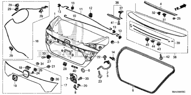 Trunk Lid for 2016 Honda Civic #0