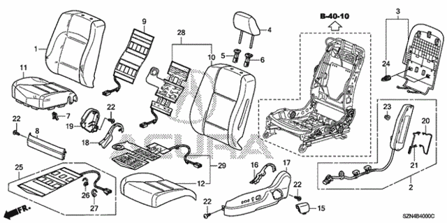 Front Seat (L.) for 2012 Acura ZDX #0