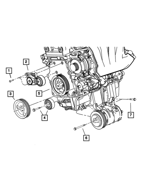 Pulleys and Related Parts for 2002 Dodge Neon #1